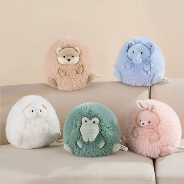 Chubby Stuffed Animal Hugging Pillow - Crocodile, Elephant, Rabbit, Dog, Cat